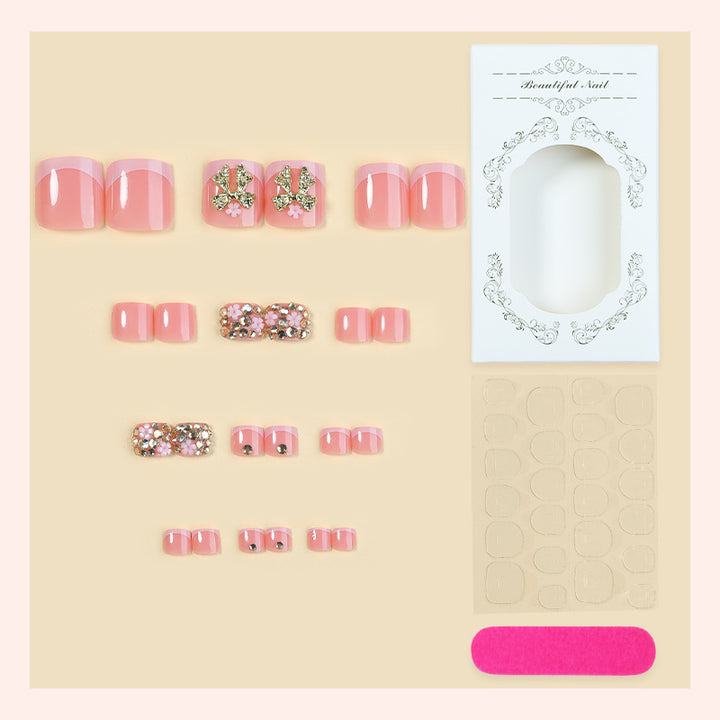Artificial nail set with glamorous decorations and shimmering accents Kalsten