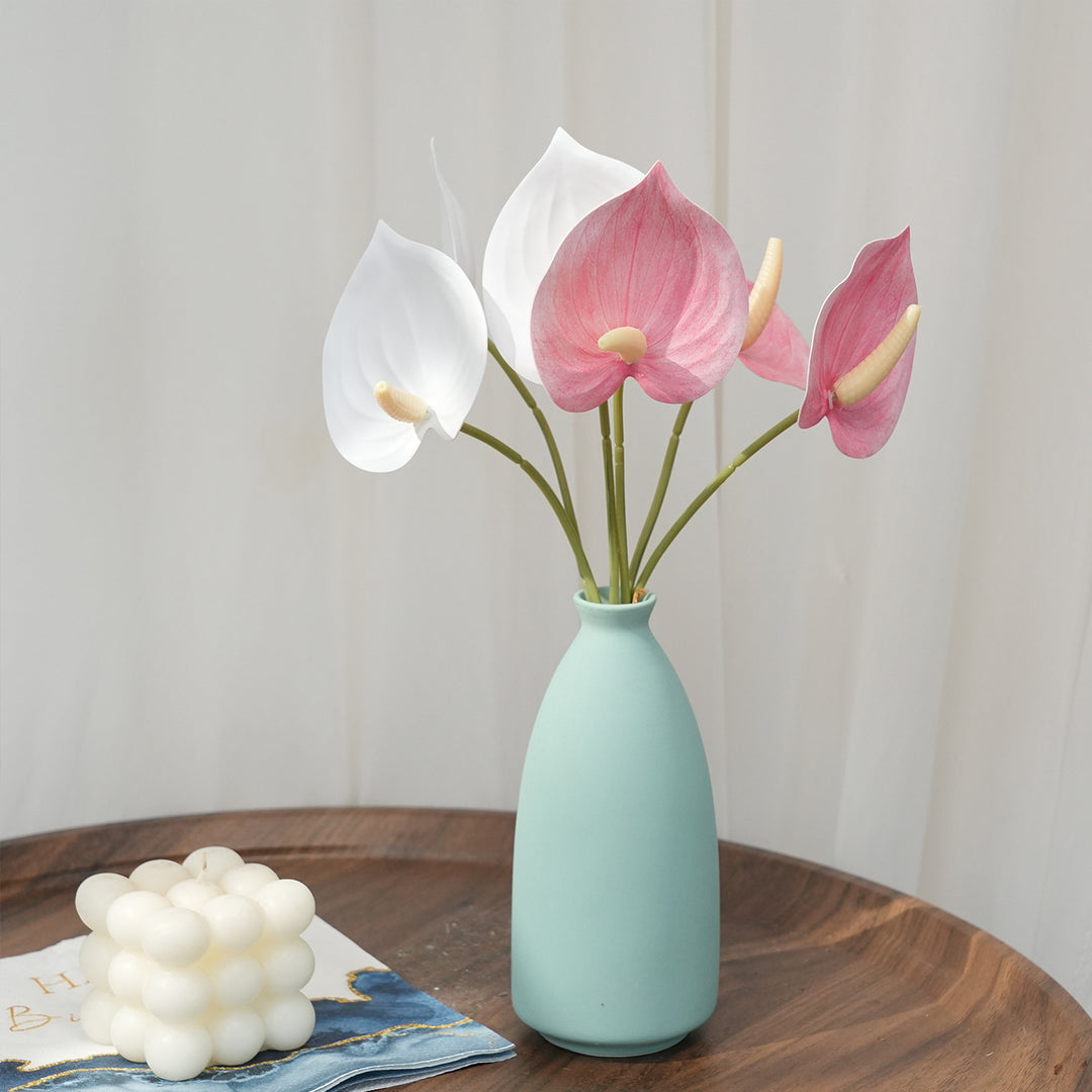 Lifelike Decorative Anthurium Floral Stem Arrangement