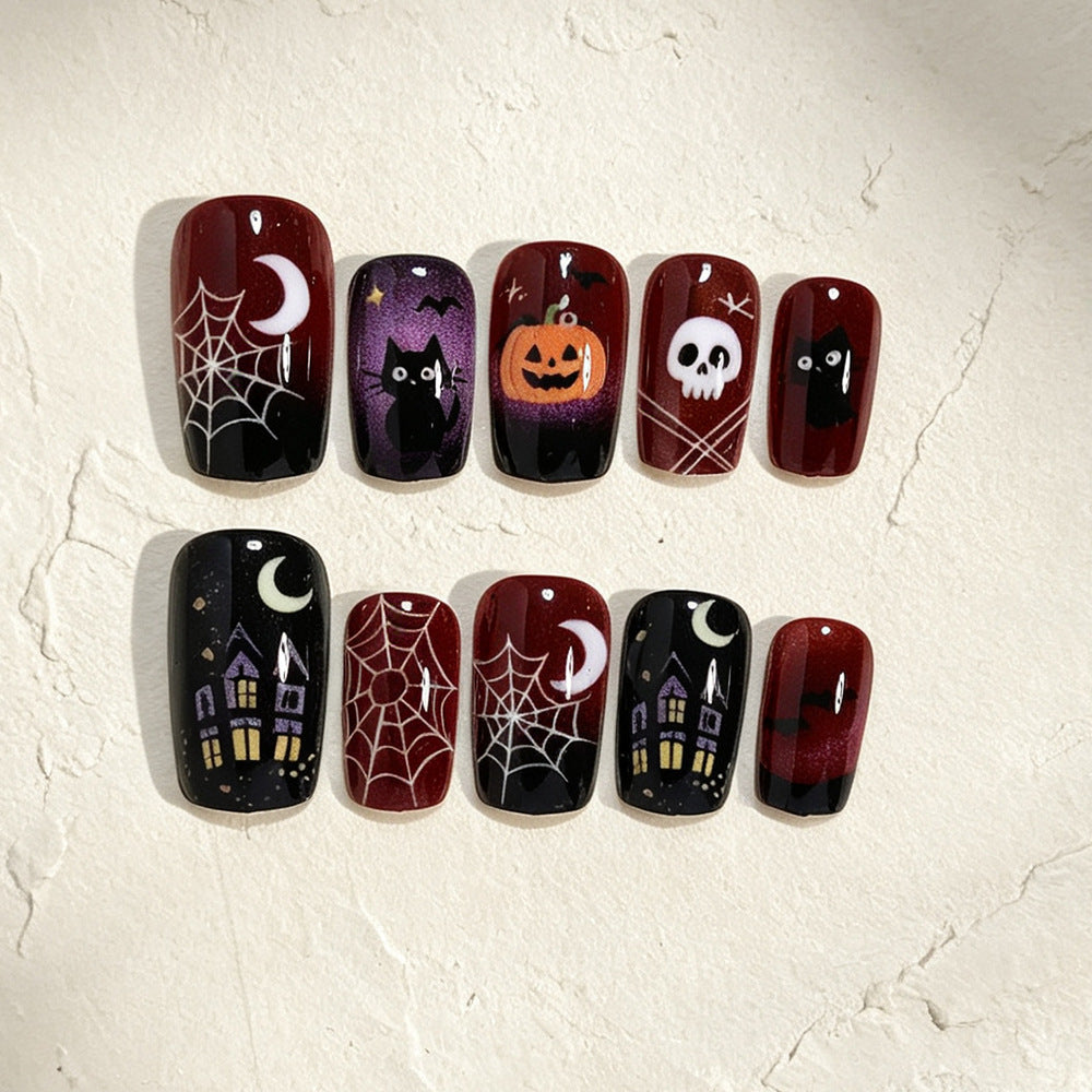 Halloween-Themed Press-On Nail Art Kalsten