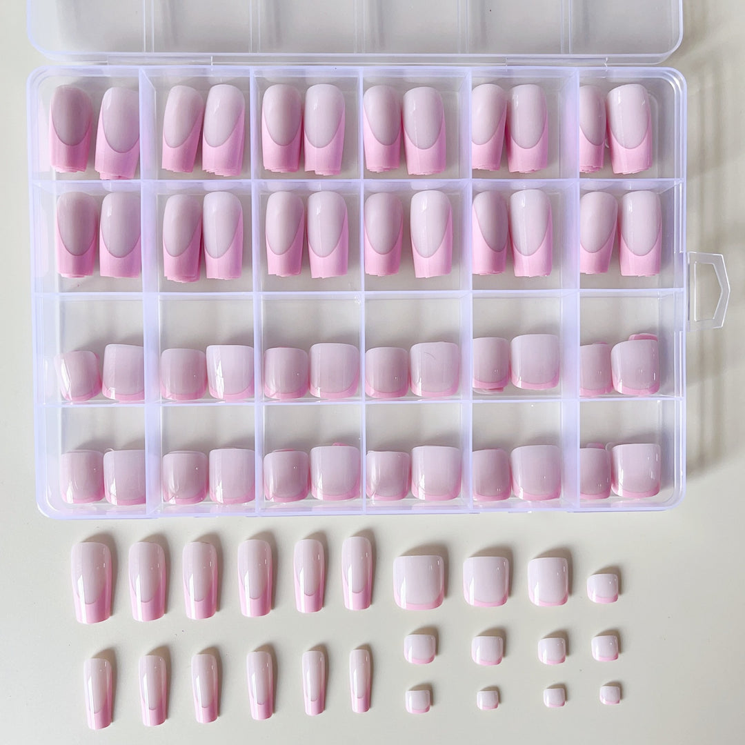 Artificial nail set with elegant gradient and high-gloss surface Kalsten