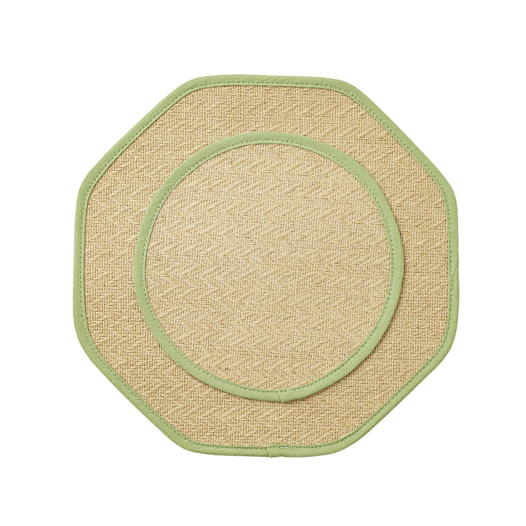 Straw sun hat with wide octagonal brim and cotton inner band Kalsten