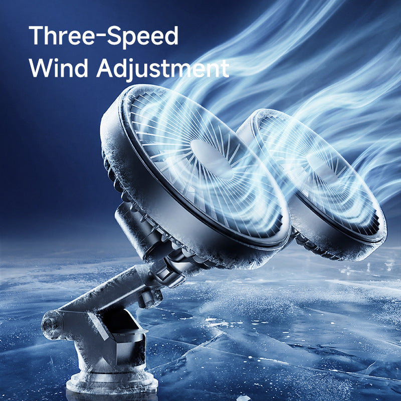 Unisex Dual-Blade Wall-Mounted Cooling Fan with Smart Temperature Display Kalsten
