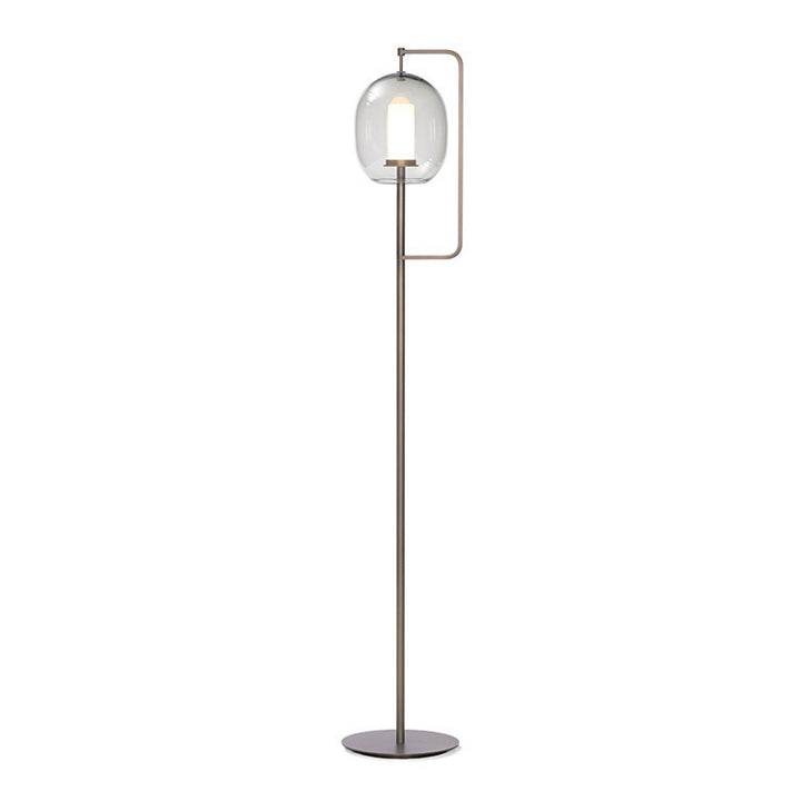 Modern Glass Lantern Floor Lamp