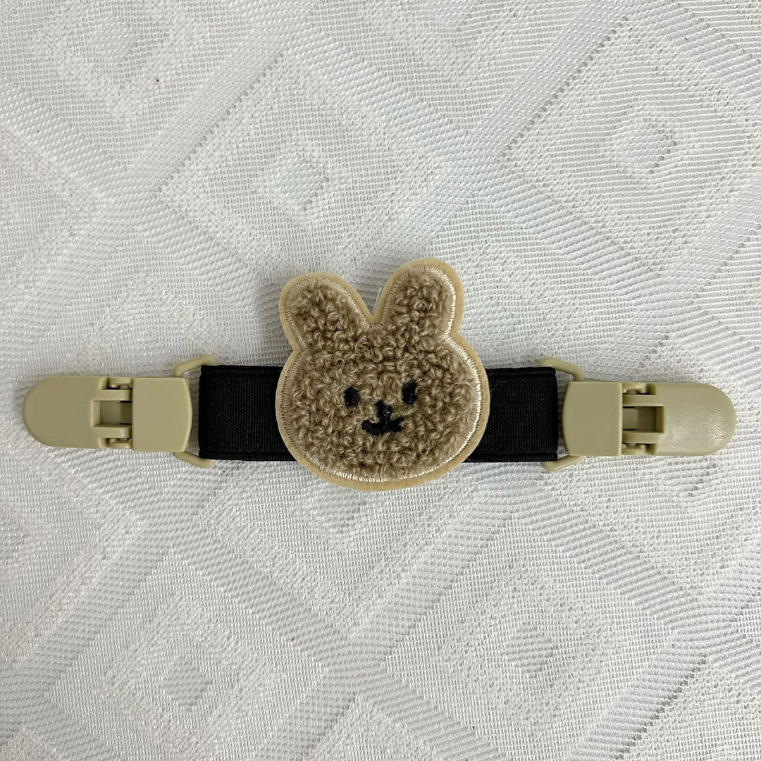 Pacifier and Toy Safety Clip with Plush Bear and Quick-Release Buckles