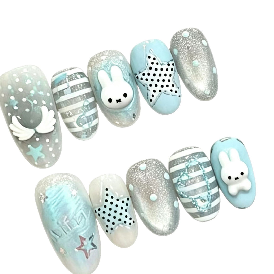 Whimsical Bunny Nail Art Set Kalsten