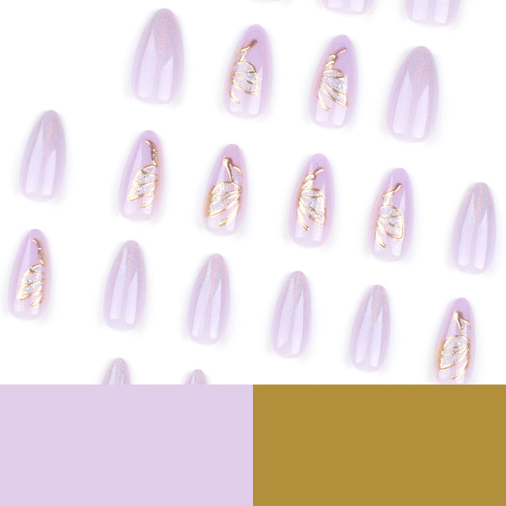 Glamorous artificial nails with rhinestone and glitter decorations Kalsten