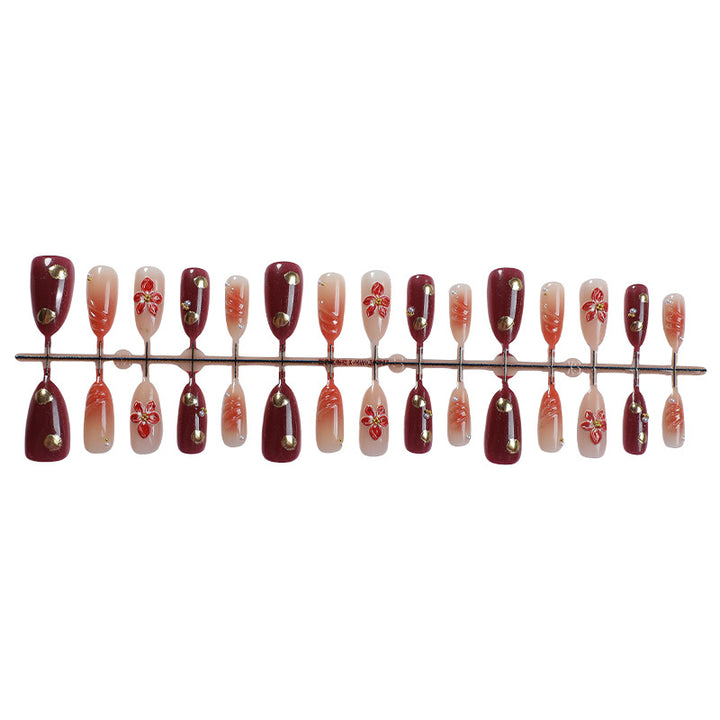 Elegant Floral Press-On Nail Art Set Kalsten 1788496102