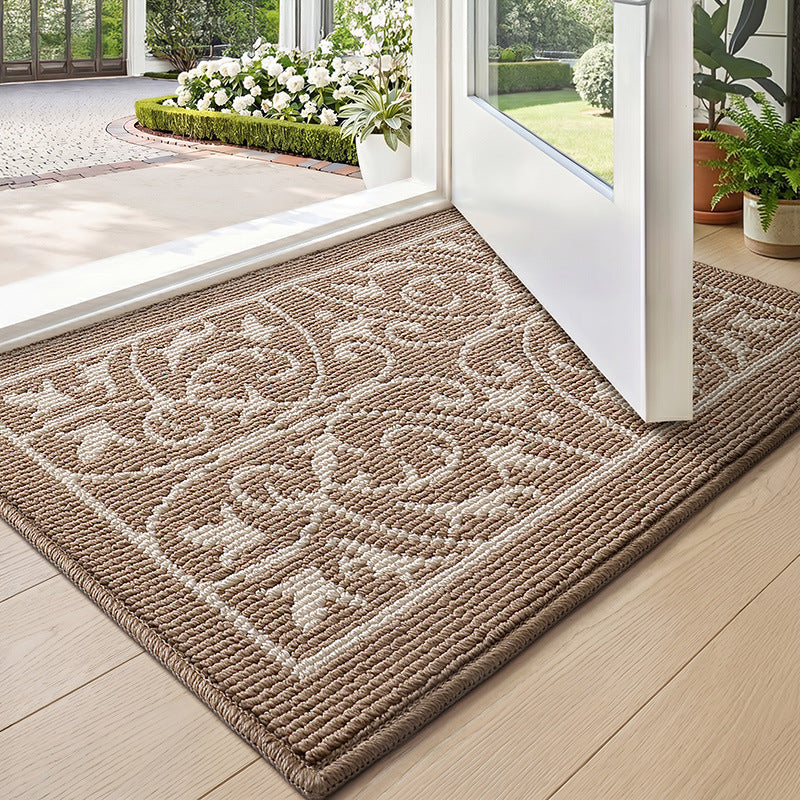 Textured Geometric Pattern Area Rug
