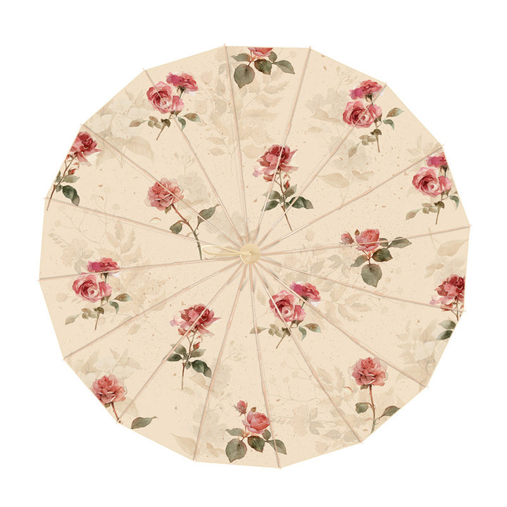 Ladies elegant folding parasol with floral design and handy carrying case Kalsten