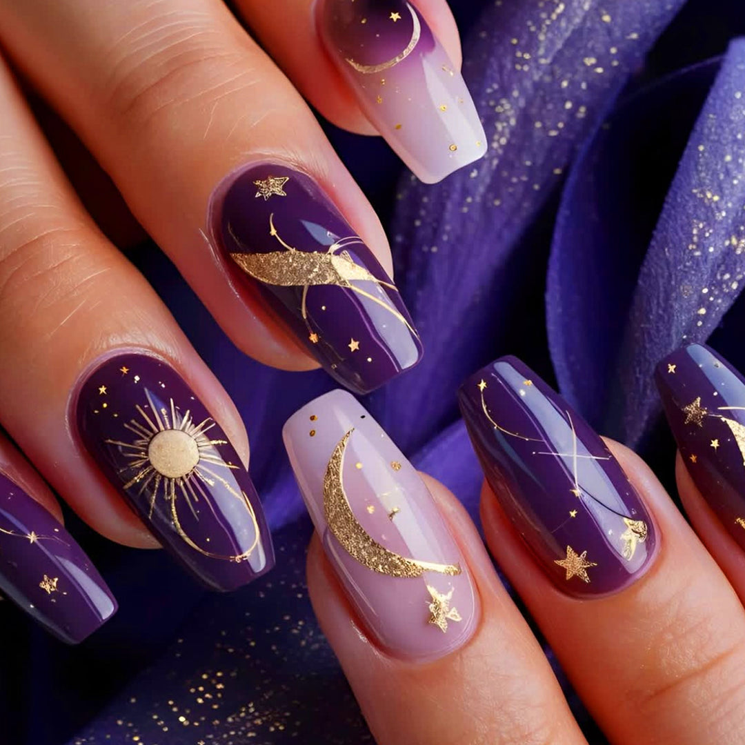 Celestial-Themed Nail Art Design Set Kalsten
