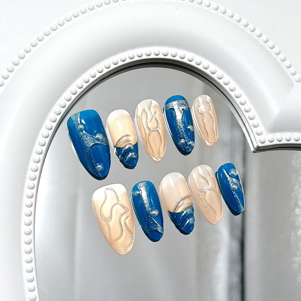 Creative artificial nails with unique water optics Kalsten