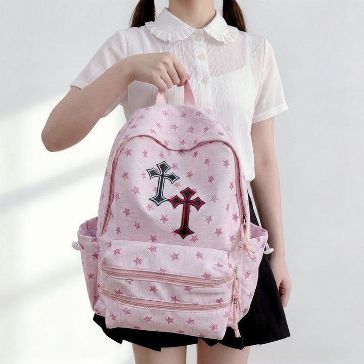 Playful Graphic Print Backpack