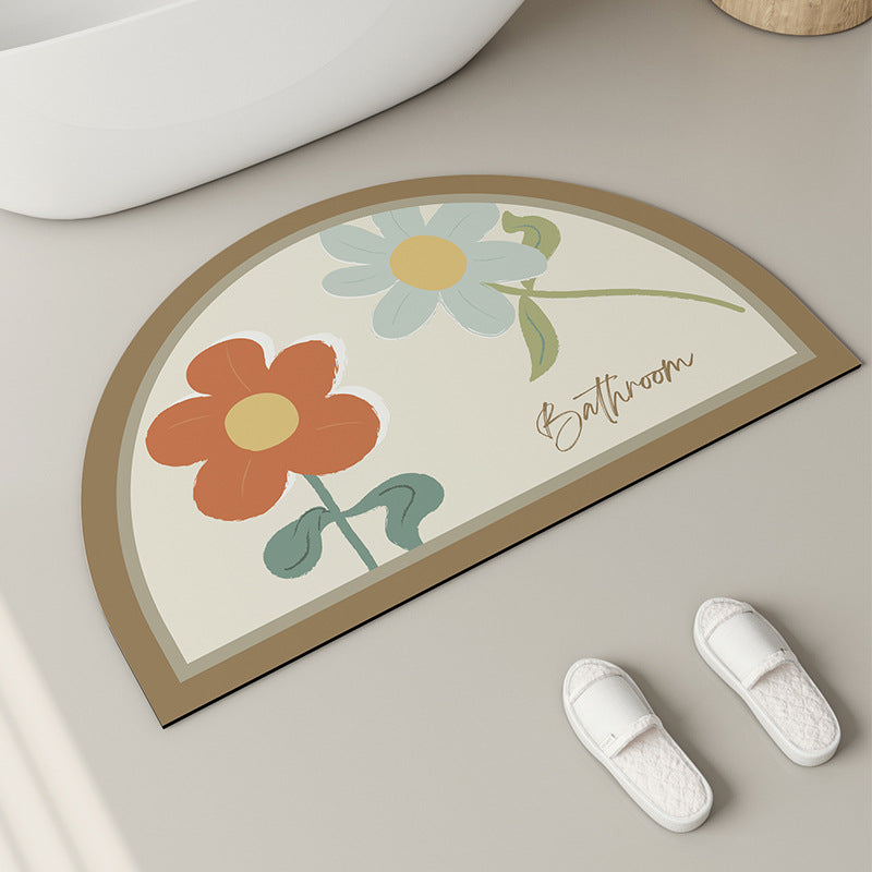 Stylish Floral Bathroom Mat Kalsten