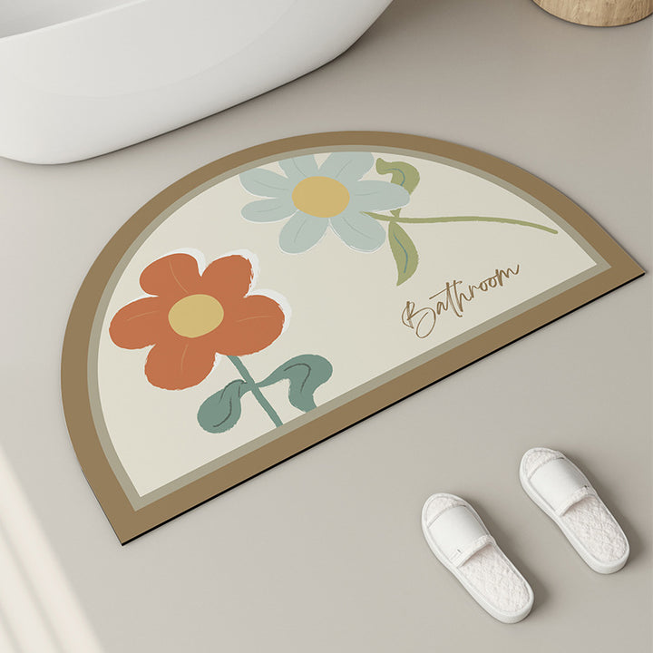 Stylish Floral Bathroom Mat Kalsten