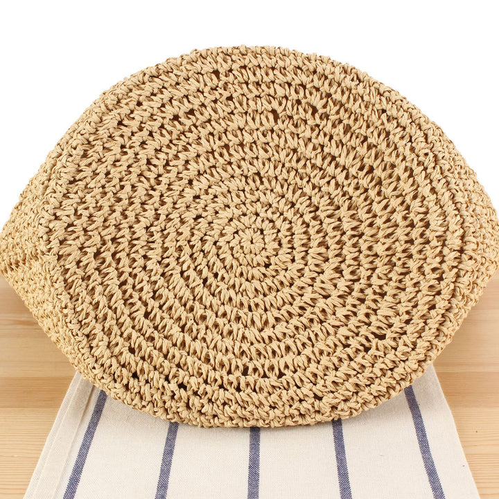 Hand-knotted beach bag with floral details Kalsten