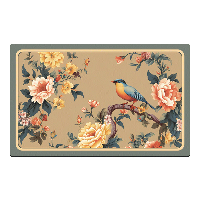 Floral Design Kitchen Mat Kalsten