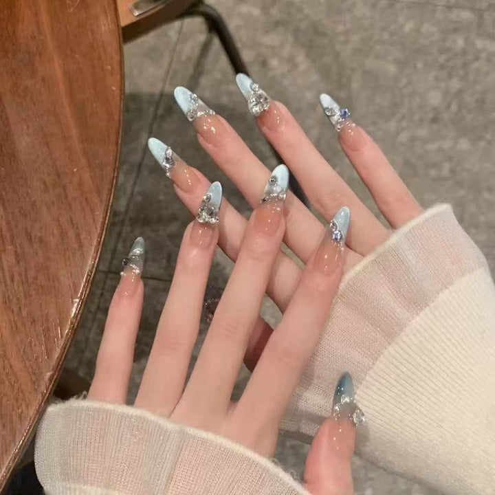 Elegant Crystal-Embellished Press-On Nails Kalsten