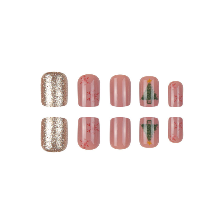 Festive Holiday-Themed Press-On Nail Art Kalsten