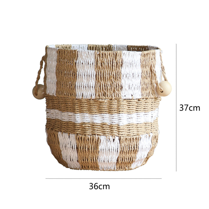 Handcrafted storage bucket made of pocket fabric Kalsten