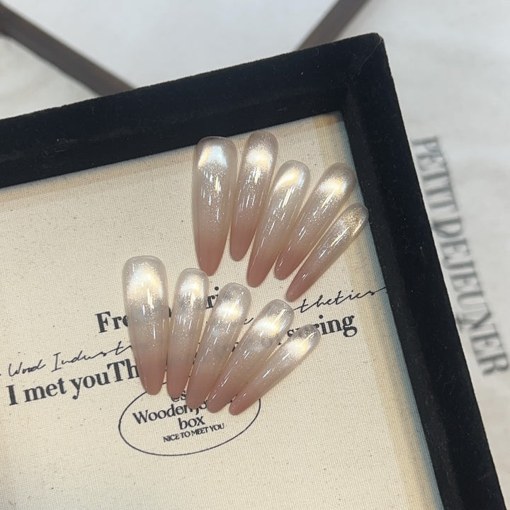 Stiletto Press-On Nail Set with Glitter Finish Kalsten