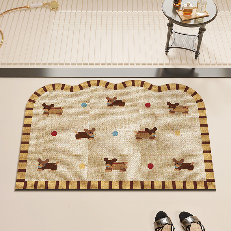 Playful Animal-Themed Kitchen Mat Kalsten