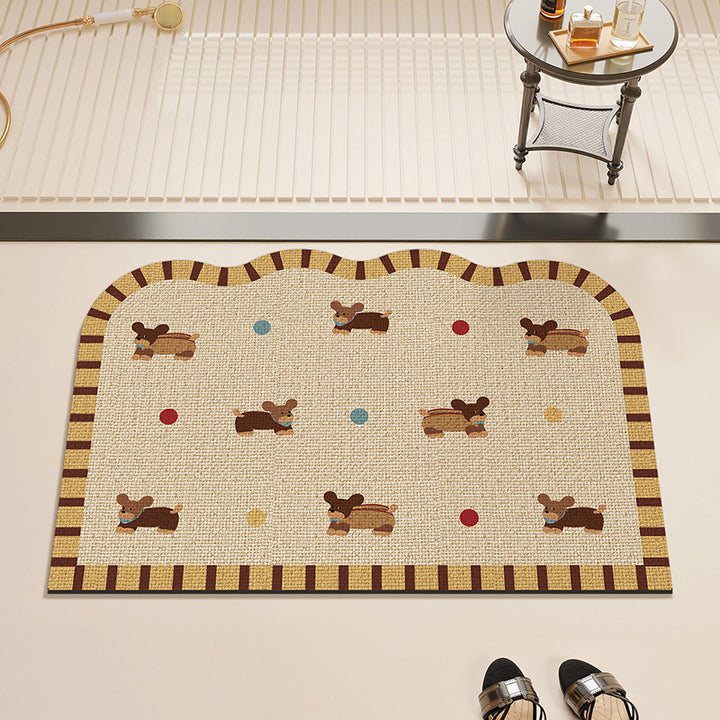 Playful Animal-Themed Kitchen Mat Kalsten