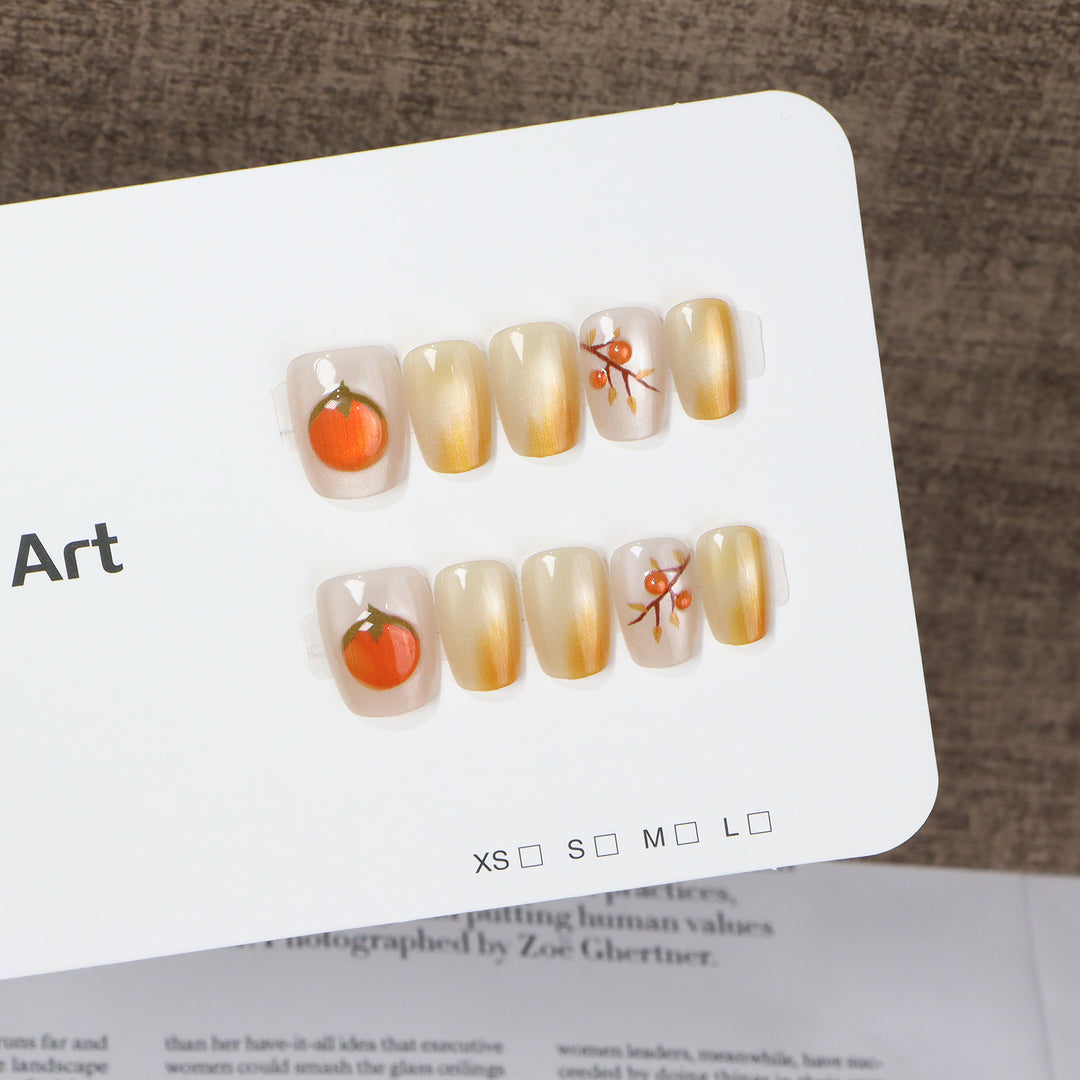 Seasonal Fruit-Themed Press-On Nail Art Kalsten