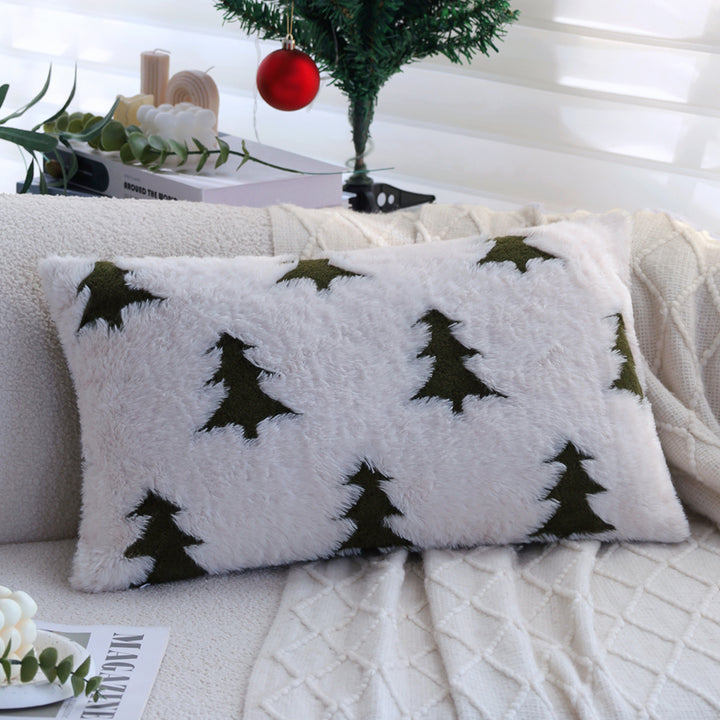 Rectangular plush home cushion with tree tufting Kalsten