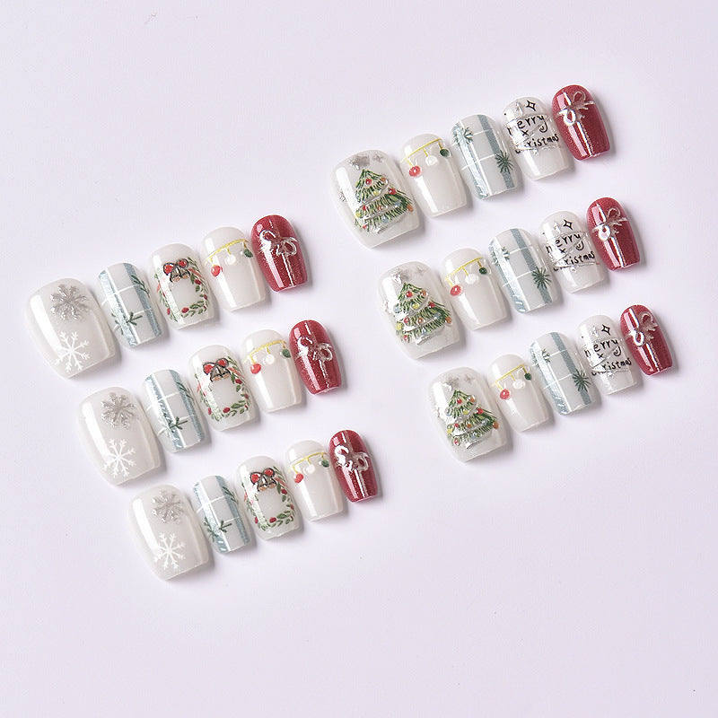 Themed Holiday Nail Art Press-On Set