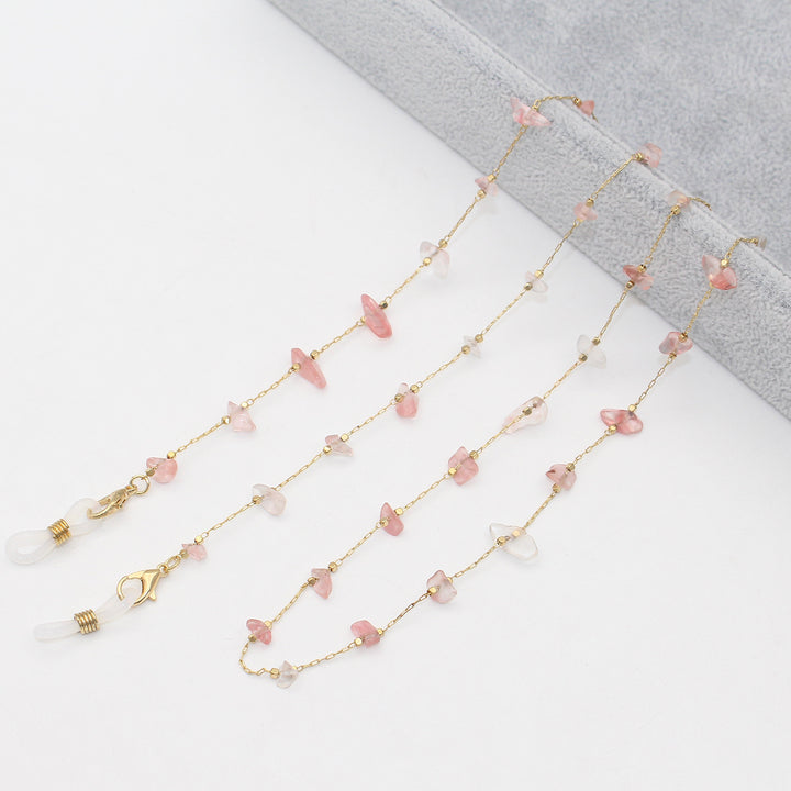 Elegant Crystal-Embellished Eyewear Chain Kalsten