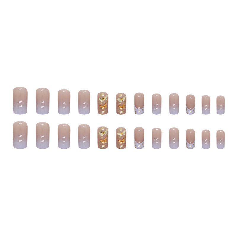 Floral Embellished Press-On Nail Set Kalsten