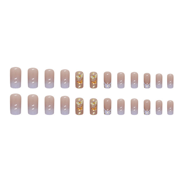 Floral Embellished Press-On Nail Set Kalsten