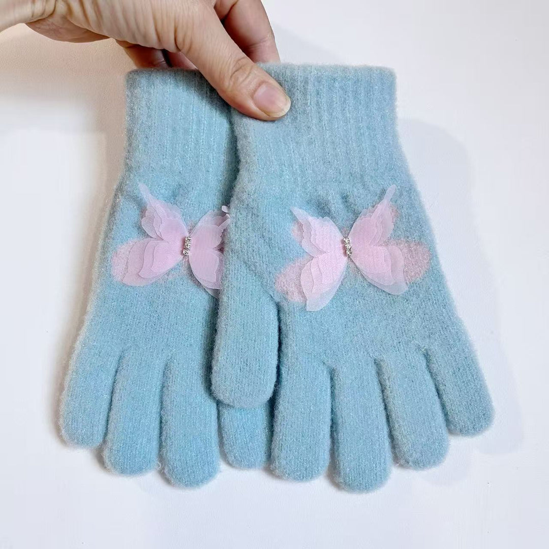 Butterfly Embellished Touchscreen Gloves Kalsten