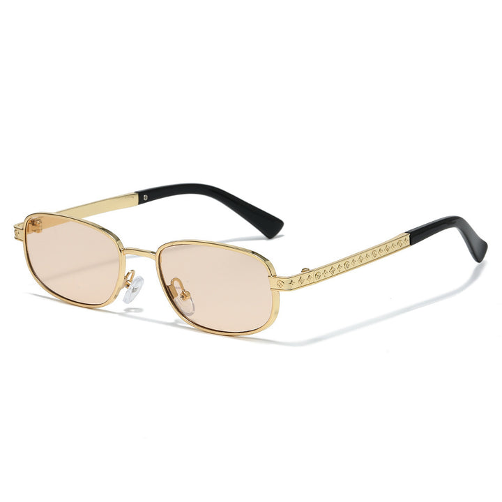 Stylish Rectangle Frame Sunglasses with Nose Pads Kalsten
