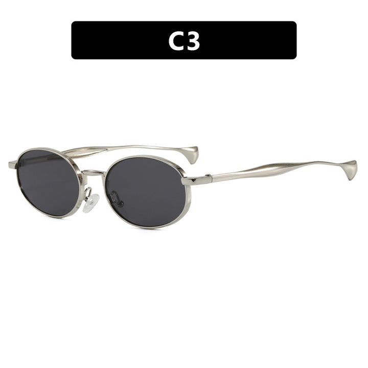 Women's robust round sunglasses with mirrored lenses Kalsten