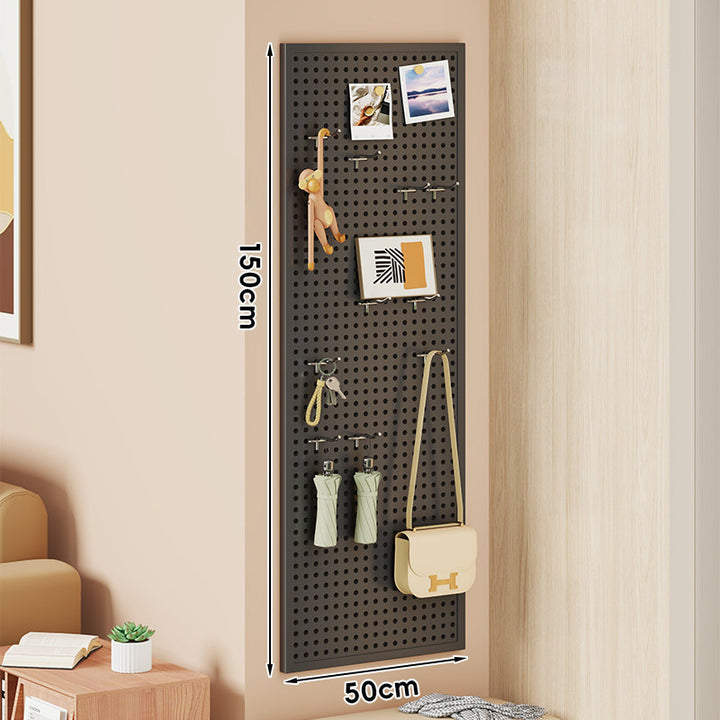 Wall-Mounted Perforated Metal Pegboard Organizer Panel