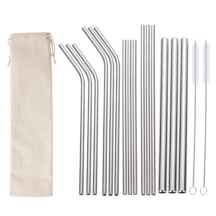 Stainless Steel Straw Set with Cleaning Brushes Kalsten