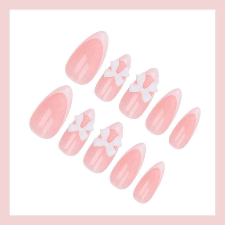 Artificial Nail Set with Playful Bows Kalsten