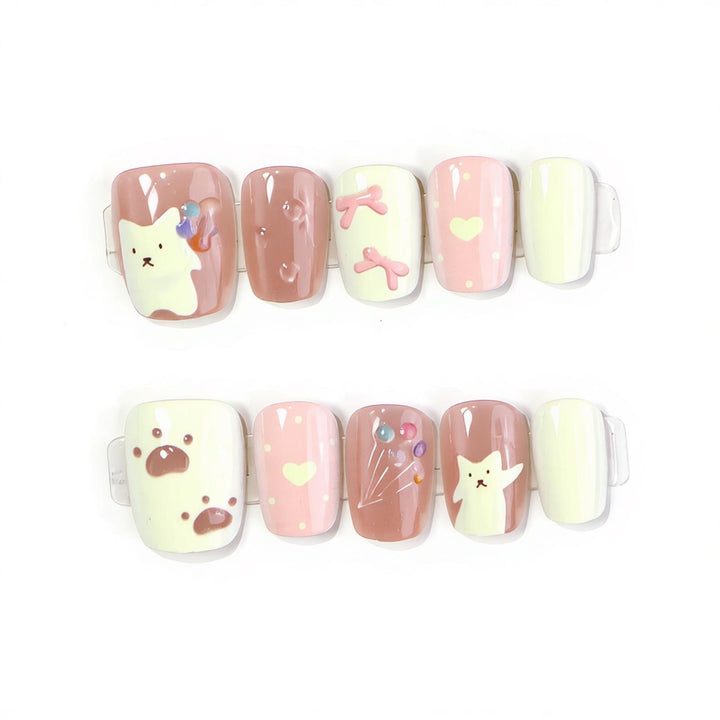 Whimsical Character-Themed Press-On Nail Art Kalsten