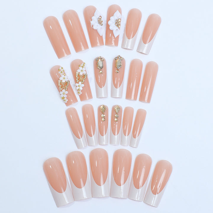 Elegant Decorative Press-On Nail Art Kit kalsten