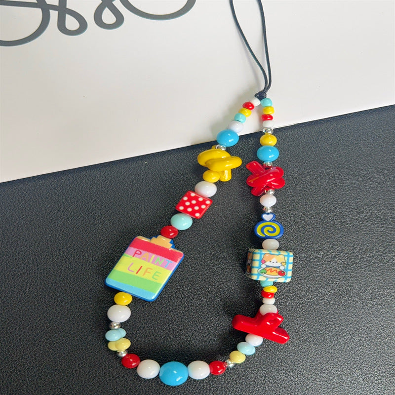Colorful Themed Beaded Keychain Kalsten