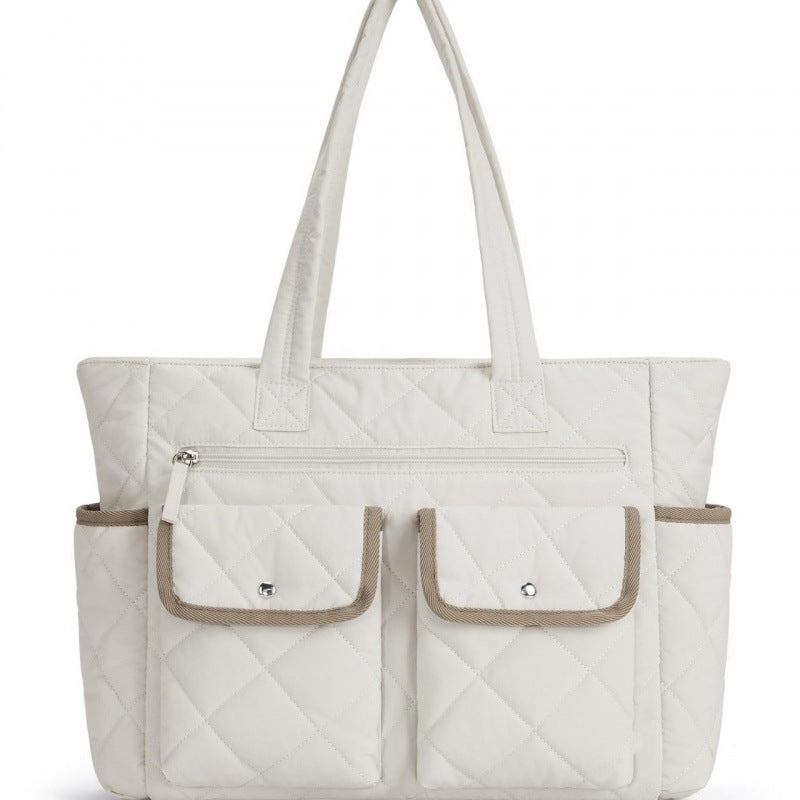 Quilted Tote Bag with Practical Outside Pockets Kalsten