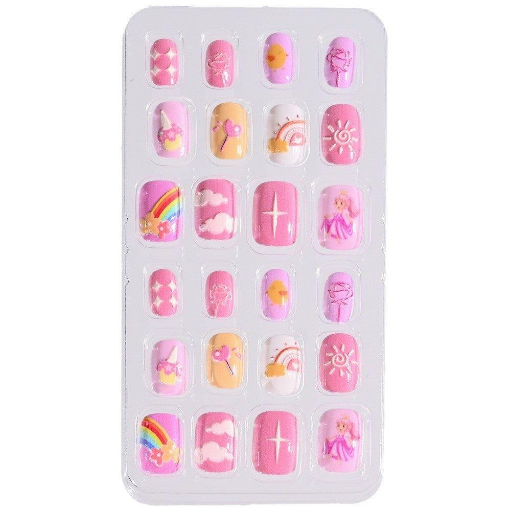 Children's Themed Decorative Press-On Nail Set Kalsten
