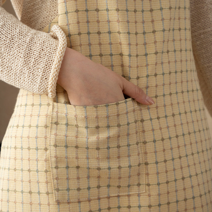 Linen look cooking apron with patch pocket and adjustable neckband Kalsten