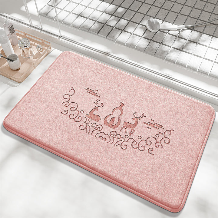 Playful Bunny Design Bath Mat Kalsten