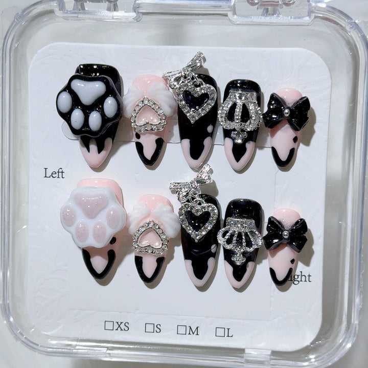 Decorative Press-On Nail Art Tips Set