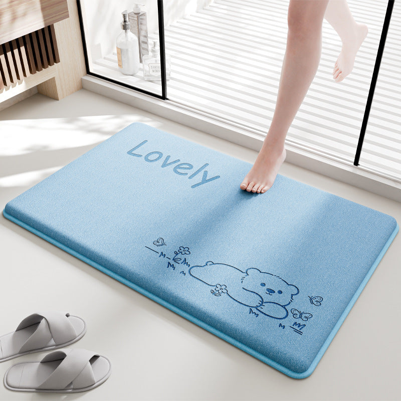 Cute Bear Design Bathroom Mat Kalsten