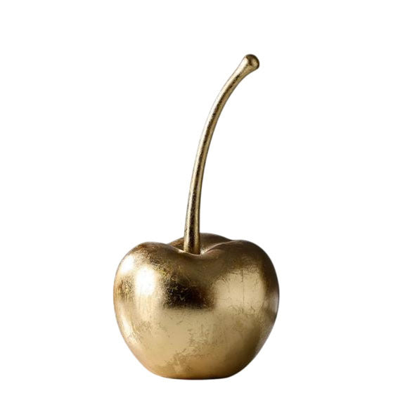 Decorative Golden Apple Sculpture