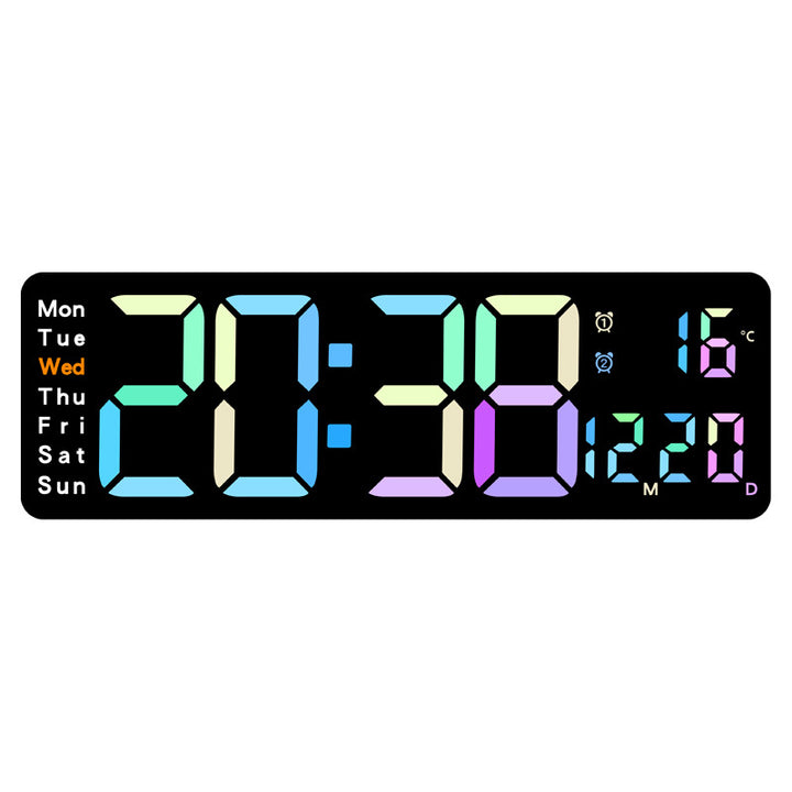 Digital Multifunktionswecker mit mehrfarbigem LED-Display und Temperaturanzeige Kalsten