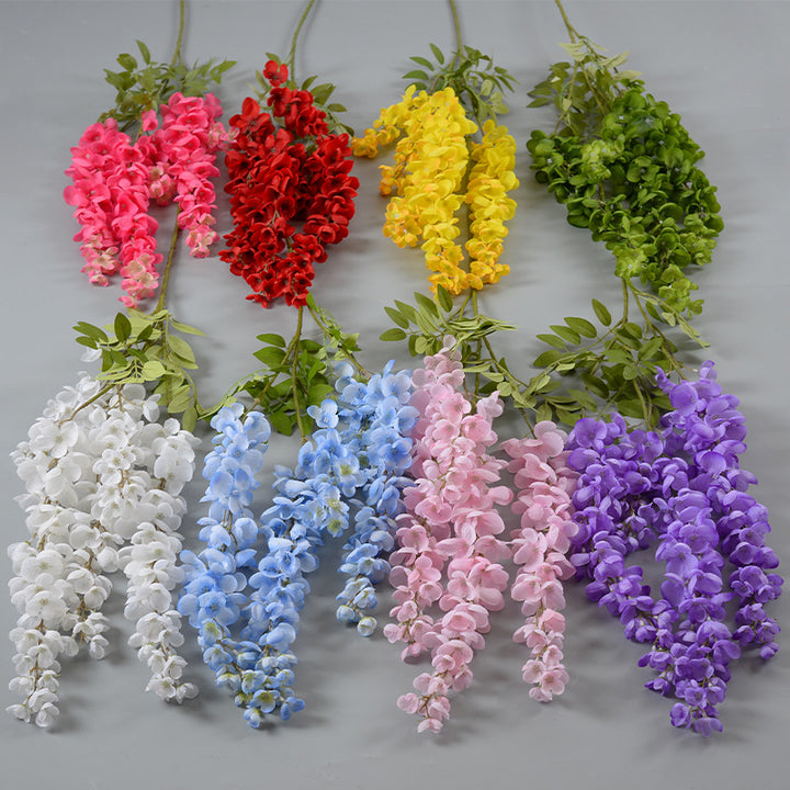 Elegant Faux Wisteria Floral Stem Decoration